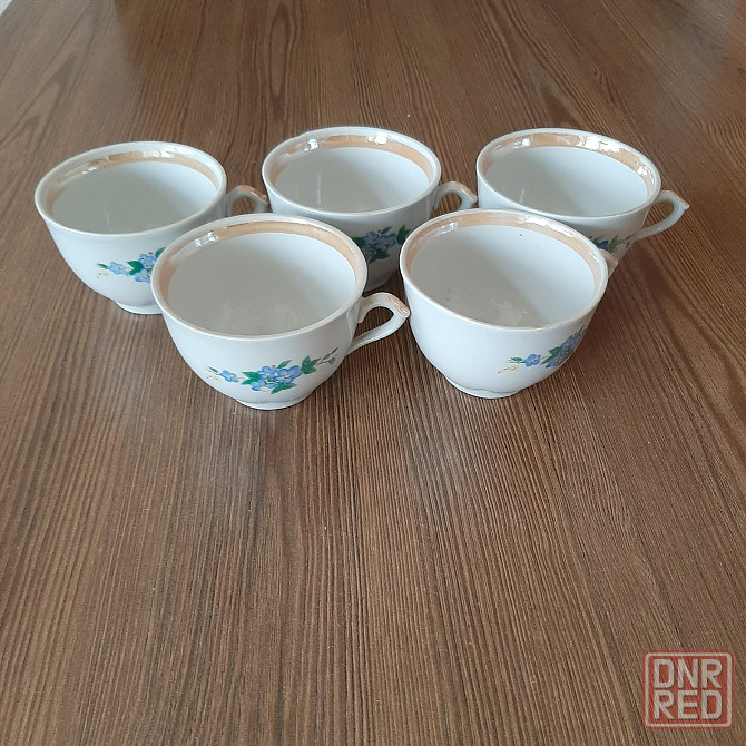 Кофейные чашки 5 штук. Фарфор. Городница. Донецк - изображение 1