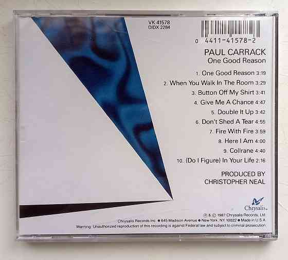 Paul Carrack (1987) One Good Reason: CD, Россия Макеевка