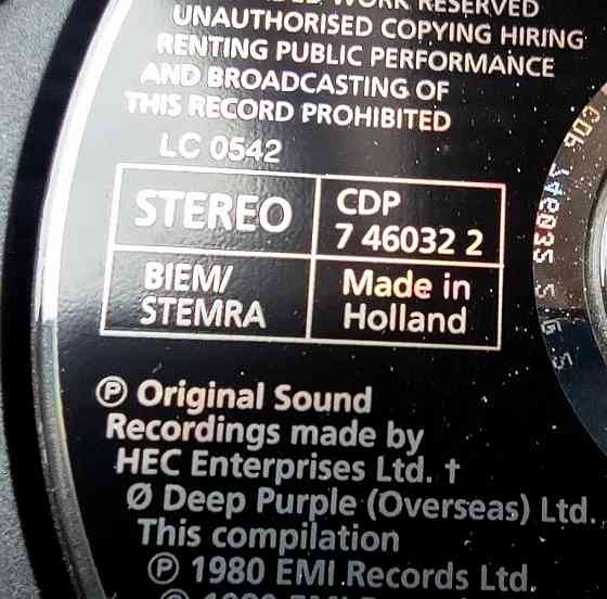 CD The Very Best of Deep Purple - Deep Purple. Made in Holland / EMI Донецк