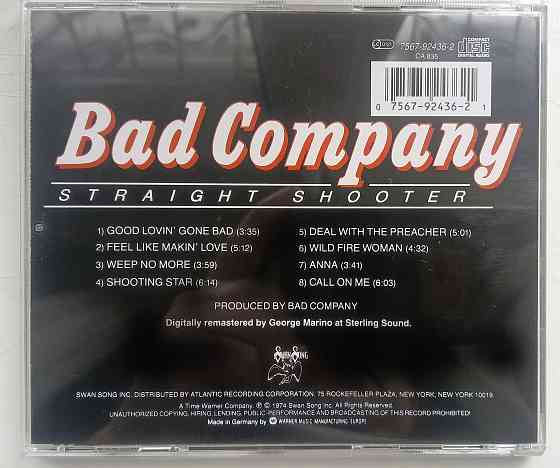 Bad Company (1974) Straight Shooter - CD, фирменный (Germany) Макеевка