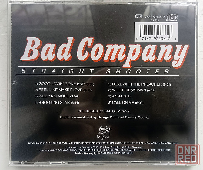 Bad Company (1974) Straight Shooter - CD, фирменный (Germany) Макеевка - изображение 2