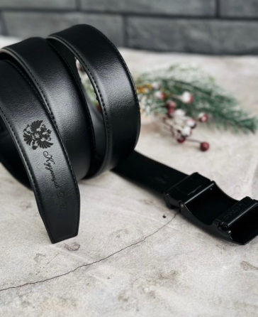 Кожаный ремень с именной гравировкой мужской Макеевка