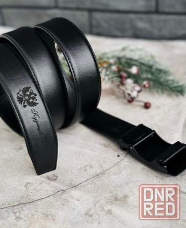 Кожаный ремень с именной гравировкой мужской Макеевка - изображение 3