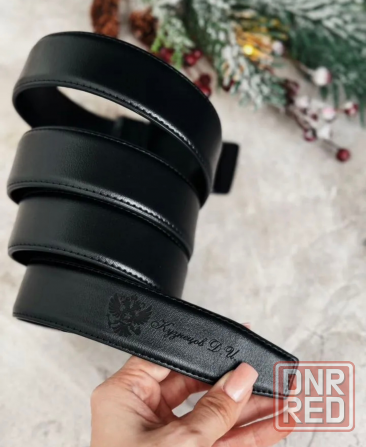 Кожаный ремень с именной гравировкой мужской Макеевка - изображение 2