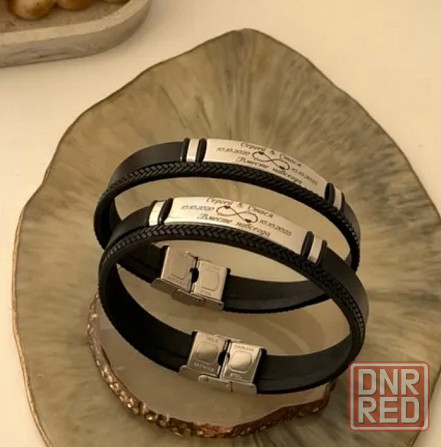 Кожаный браслет с индивидуальной гравировкой Макеевка - изображение 3