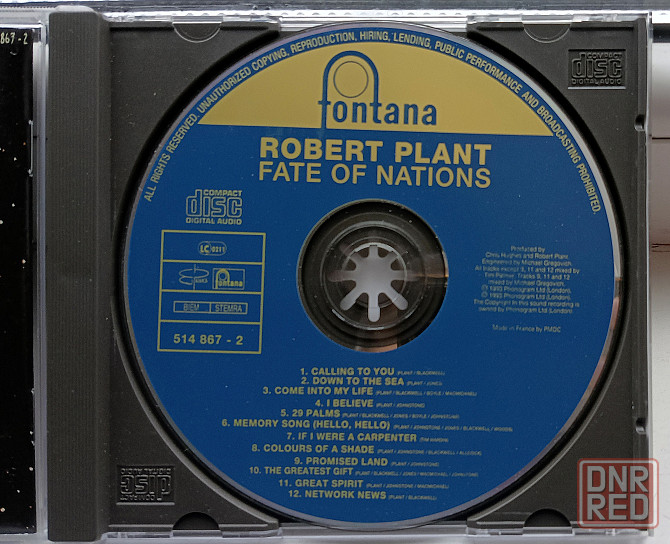 Robert Plant (1993) Fate Of Nations - CD, фирменный (France) Макеевка - изображение 3
