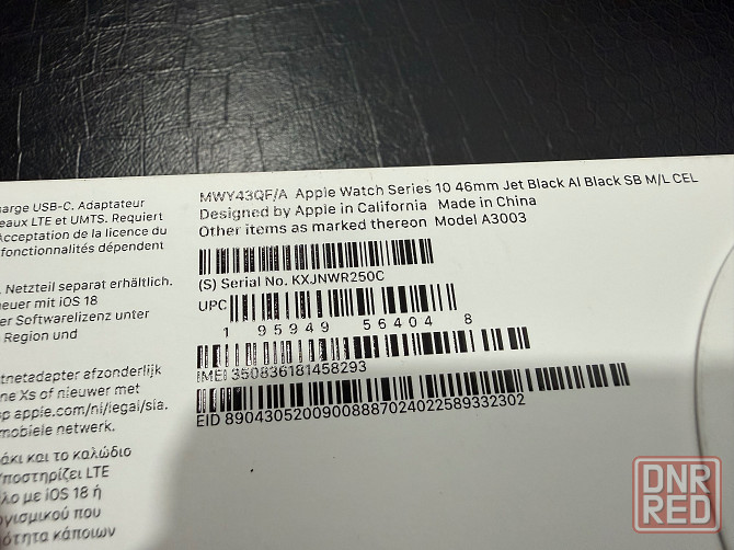 Apple Watch Series 10 46mm Jet Black Al Black SB M/L CEL Макеевка - изображение 2