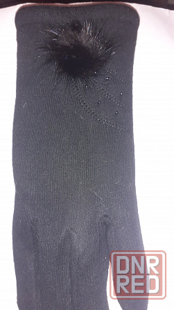 Женские перчатки с нат.мех. Макеевка - изображение 2