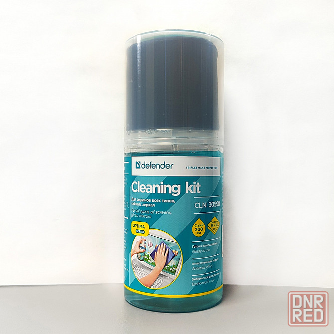 Очищающий комплекс для экранов CLN 30598 Optima, чистящее средство для монитора, 200мл, Defender Донецк - изображение 1