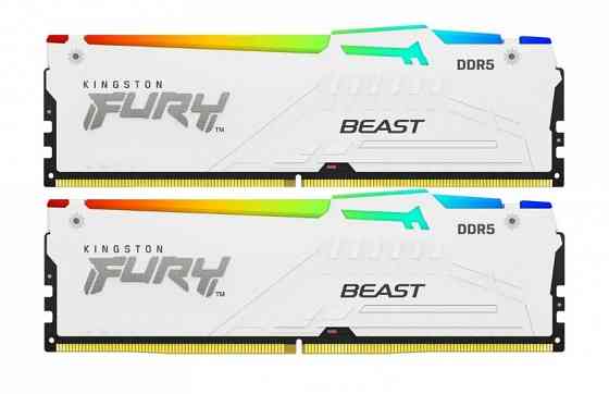 Оперативная память DDR5-6000 32 GB Kingston FURY Beast White RGB [KF560C30BWEAK2-32] Донецк