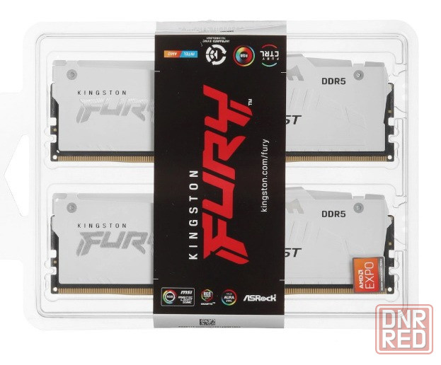 Оперативная память DDR5-6000 32 GB Kingston FURY Beast White RGB [KF560C30BWEAK2-32] Донецк - изображение 1
