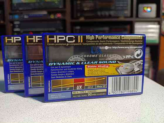 Запечатанная аудиокассета Sony -UX-90 Chrome Glass-High Bias-Type 2 Донецк