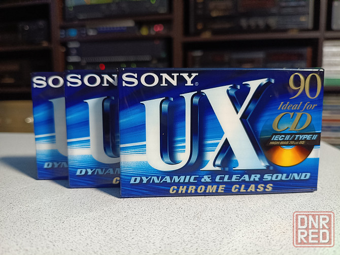 Запечатанная аудиокассета Sony -UX-90 Chrome Glass-High Bias-Type 2 Донецк - изображение 1