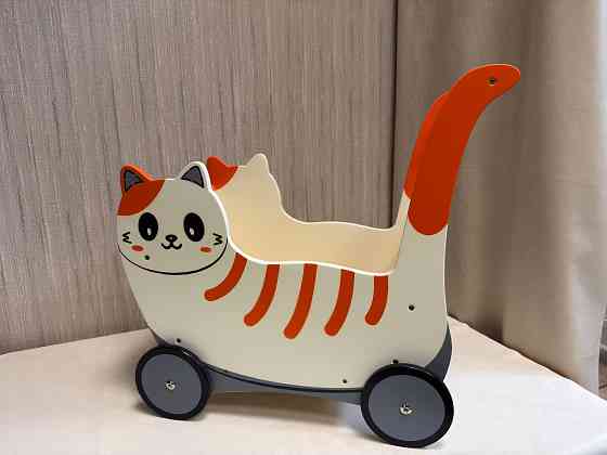 Коляска-каталка "Кот", подарок ребёнку на Новый год Донецк