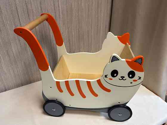 Коляска-каталка "Кот", подарок ребёнку на Новый год Донецк