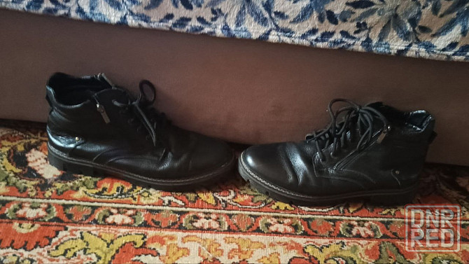 Хорошие, кожаные, зимние ботинки, с мехом внутри Донецк - изображение 1