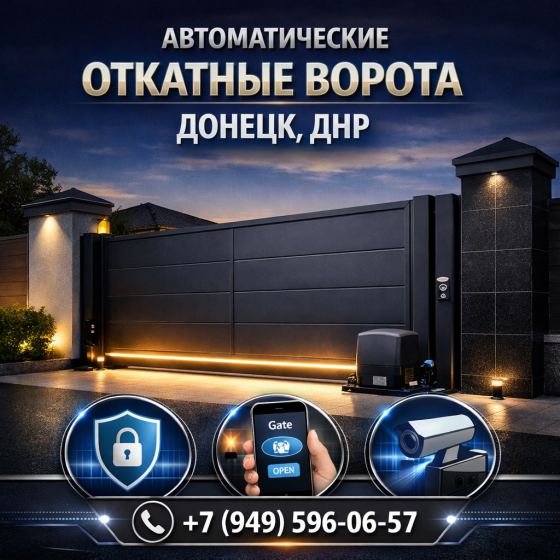 Откатные ворота Донецк, днр. Автоматические ворота Донецк