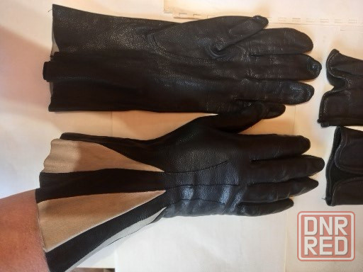 Перчатки кожа-лайка новые деми,чёрные и чёрные с белым Донецк - изображение 1