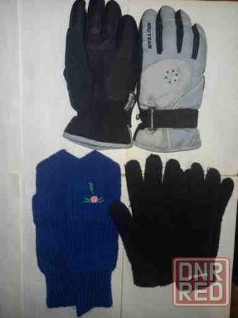 Шапки 2шт,варежки,перчатки 2шт новые и б\у Донецк - изображение 1