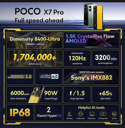 Poco X7pro 12/256 black Макеевка