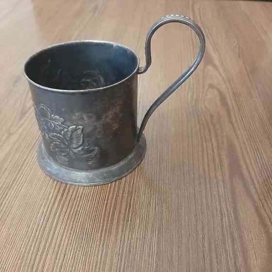 Подстаканник. . ссср. 60 годы 20 века. мельхиор. клеймо ам мастера. 1 сорт. Донецк