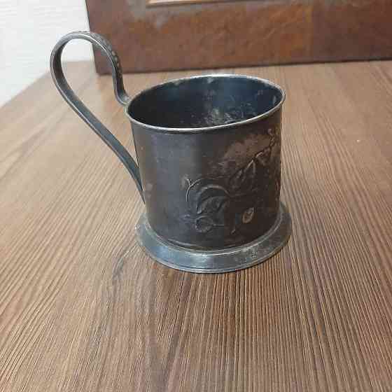 Подстаканник. . ссср. 60 годы 20 века. мельхиор. клеймо ам мастера. 1 сорт. Донецк