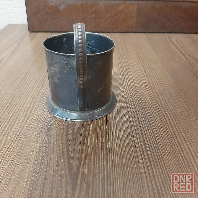 Подстаканник. . ссср. 60 годы 20 века. мельхиор. клеймо ам мастера. 1 сорт. Донецк - изображение 2