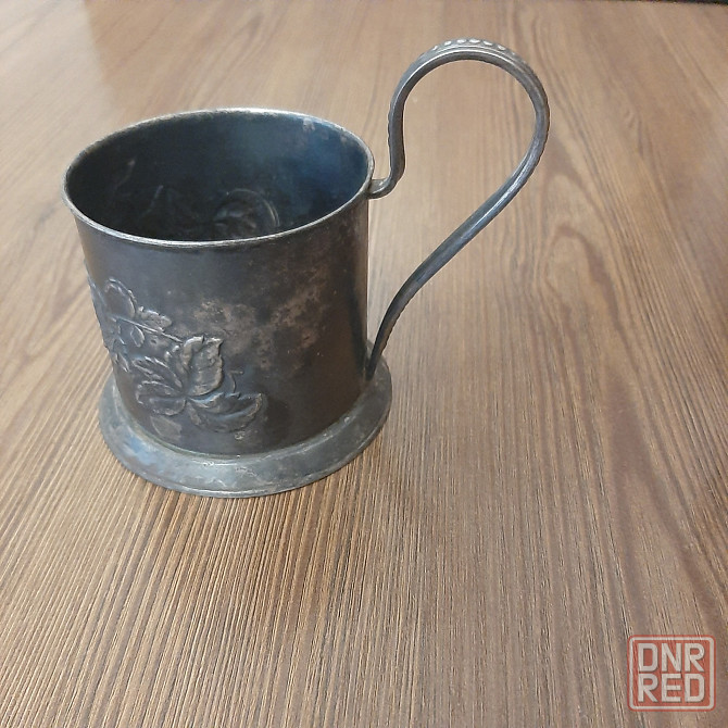 Подстаканник. . ссср. 60 годы 20 века. мельхиор. клеймо ам мастера. 1 сорт. Донецк - изображение 1