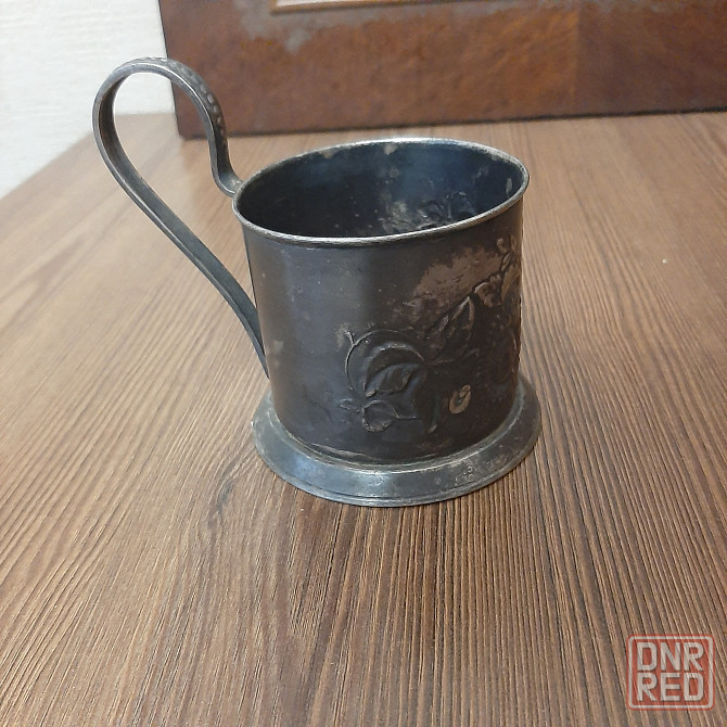 Подстаканник. . ссср. 60 годы 20 века. мельхиор. клеймо ам мастера. 1 сорт. Донецк - изображение 3