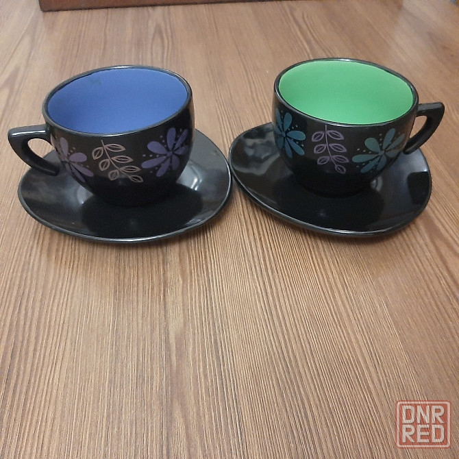 Продам чашки с блюдцами керамика 2 штуки . изысканный керамогранит исключительно для RSLe ceramics Донецк - изображение 1