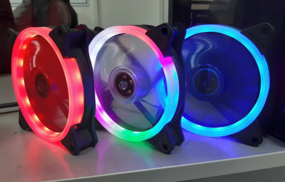 Wjf вентилятор для компьютера 120мм, 3pin, зелёная подсветка (арт-1109) Макеевка