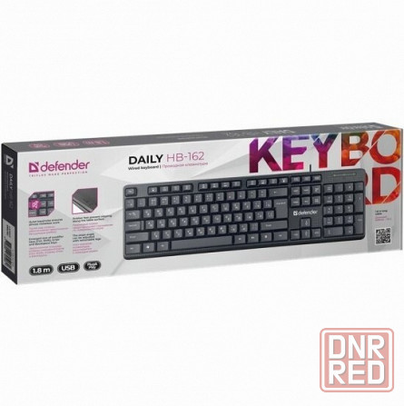 Клавиатура Defender Daily Hb-162, Usb, 104 клавиши, черная (арт-7434) Макеевка - изображение 2