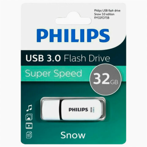 Usb-флешка Philips Fm32fd75b/97 32gb Snow3.0 32gb, Usb 3.0 (арт-1147) Макеевка