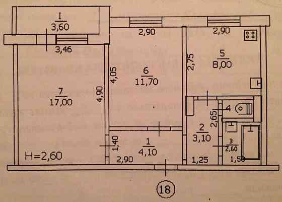 Квартира 2-комн., м-н Калининский, Макеевка Макеевка