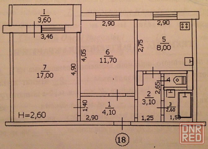 Квартира 2-комн., м-н Калининский, Макеевка Макеевка - изображение 1