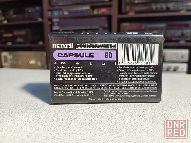 Запечатанная аудиокассета Maxell- Capsule 90-Metal / Type IV Донецк - изображение 2