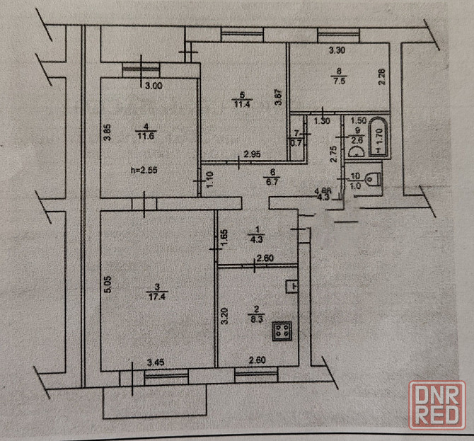 продается 2 комн. кв. Металлургов д. 10 Харцызск - изображение 6