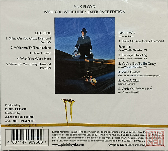 2 CD дискa Pink Floyd -Wish You Were Here- Донецк - изображение 2
