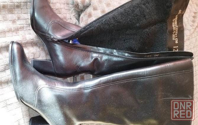 Сапоги Женские 38 размер- зима - кожа Донецк - изображение 1