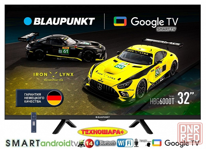 32" тв BLAUPUNKT 32HBG6000T. Smart|Android14/GoogleTV|HDR|Dolby Audio|Голос Донецк - изображение 1