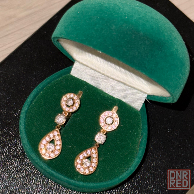 Серьги золото 585 Донецк - изображение 1