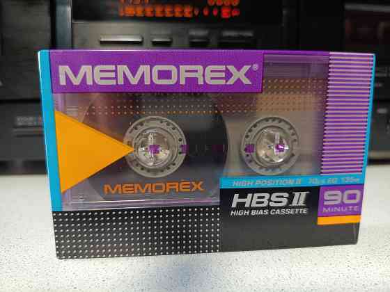 Запечатанная аудиокассета Memorex -HBS 90 Top Chrome/High Bias/High Position Донецк
