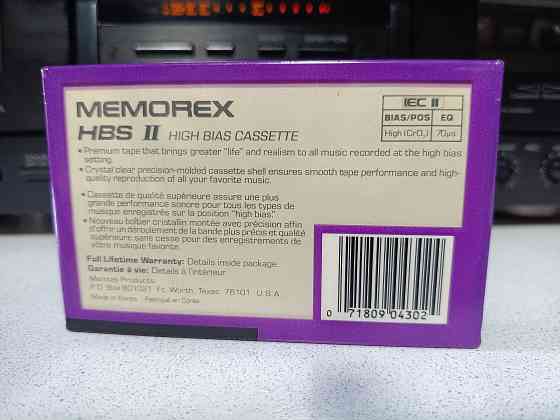 Запечатанная аудиокассета Memorex -HBS 90 Top Chrome/High Bias/High Position Донецк