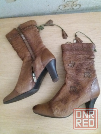 Продам сапоги демисезонные кожа р.38 Донецк - изображение 2