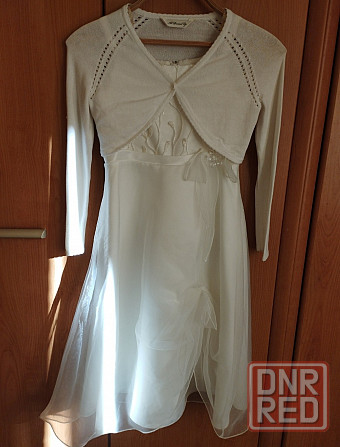 Продам нарядное платье с болеро размер134-146 в отличном состоянии Донецк - изображение 1