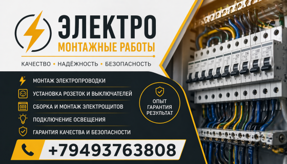 !Бригада! Электромонтажные работы под ключ Донецк