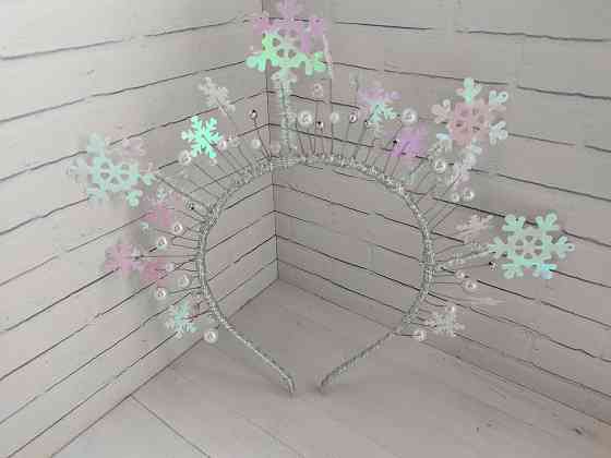 Ободок Снежинки, конфетки, короны на утренники Донецк