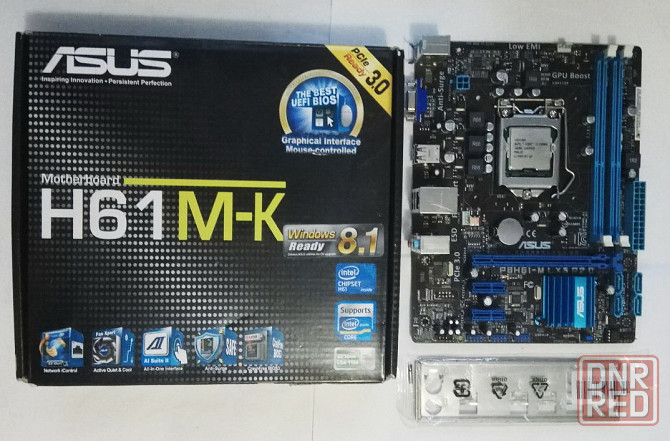 материнская плата ASUS H61M-K и Intel Core i7-2600K под ремонт Донецк - изображение 1