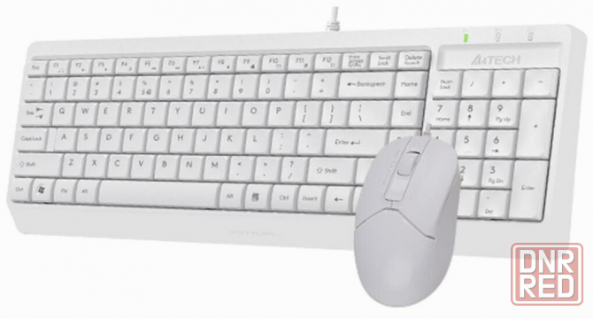 Клавиатура + мышь A4tech Fstyler F1512 клав:белый мышь:белый Usb (арт-9705) Донецк - изображение 1