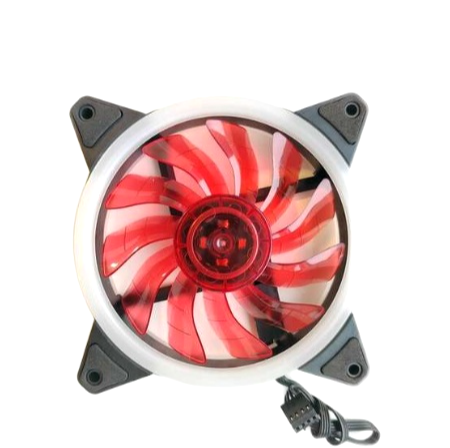 Wjf вентилятор для компьютера 120мм, 3pin, красная подсветка (арт-4782) Донецк